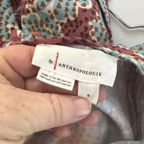 Anthropologie Jumpsuit Womens Small Mauve The Somerset Ruched Short Sleeve - Picture 10 of 16